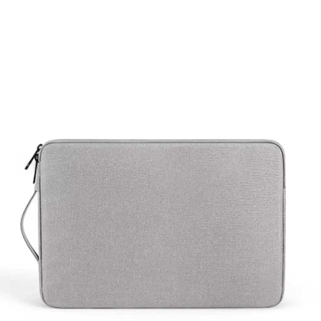 Laptop sleeve grey in lichtgrijs met zachte bekleding voor optimale bescherming van je apparaat.