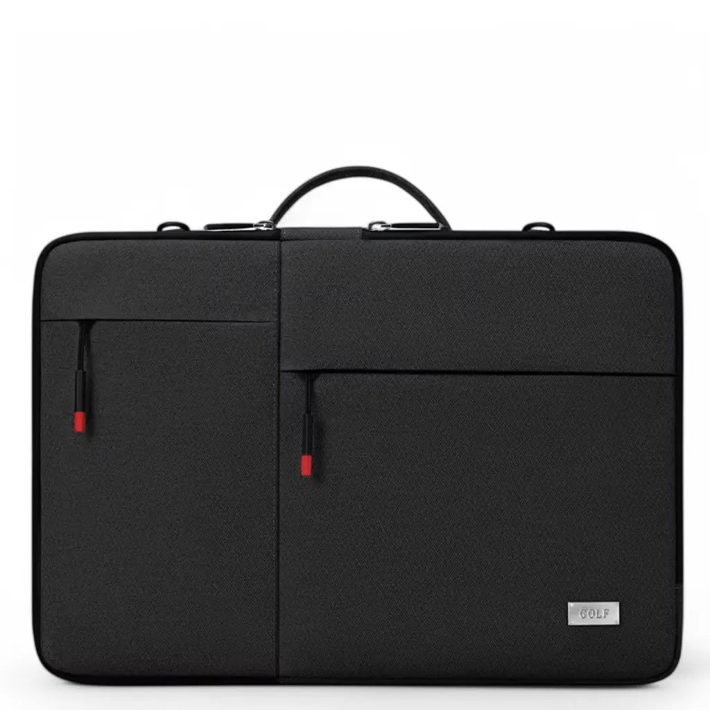 Laptoptas dames schokbestendig in grijs met compartimenten en rode ritssluitingen, perfect voor professioneel gebruik.