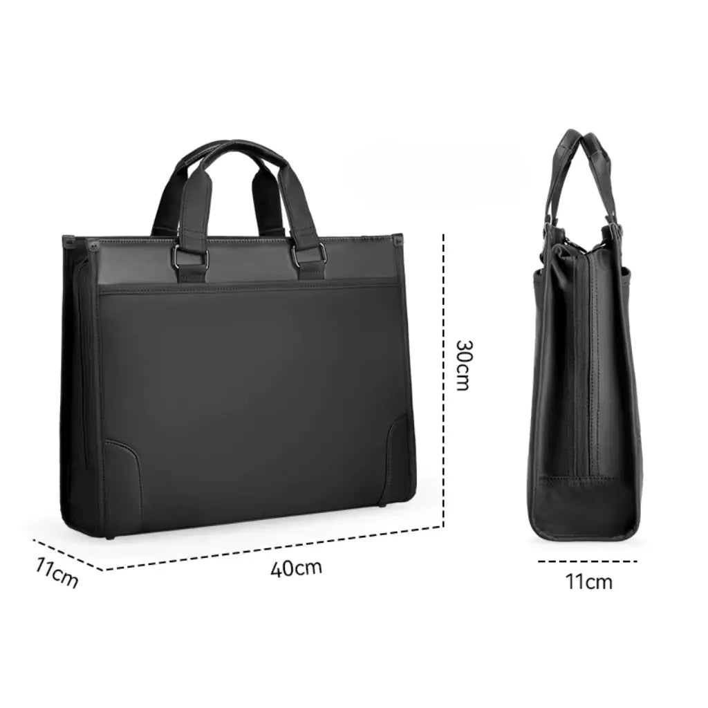 Afmetingen van business laptoptas dames 15.6 inch: 40 cm breed, 30 cm hoog en 11 cm diep, perfect voor laptops tot 15.6 inch.