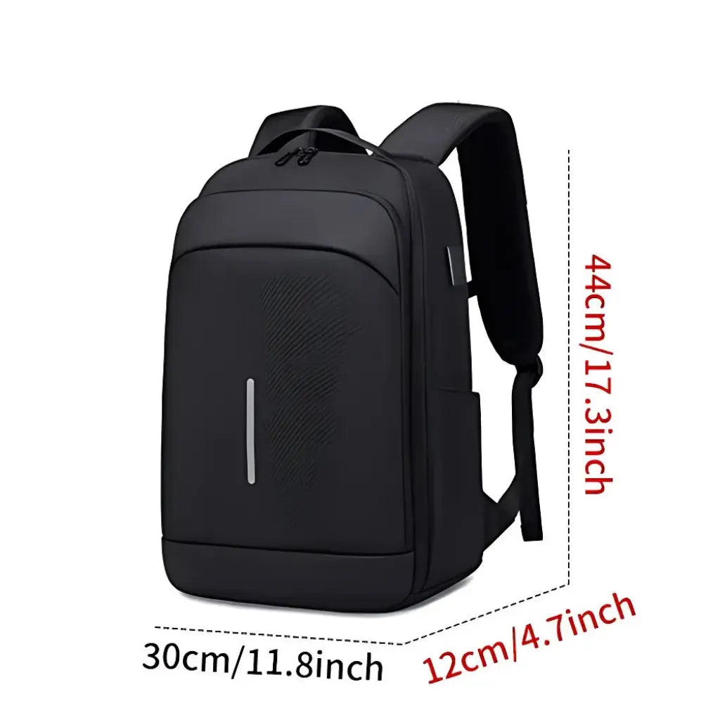 Productafbeelding van waterdichte laptop rugzak school 16 inch met afmetingen: 44cm hoog, 30cm breed en 12cm diep, ideaal voor studenten en professionals.
