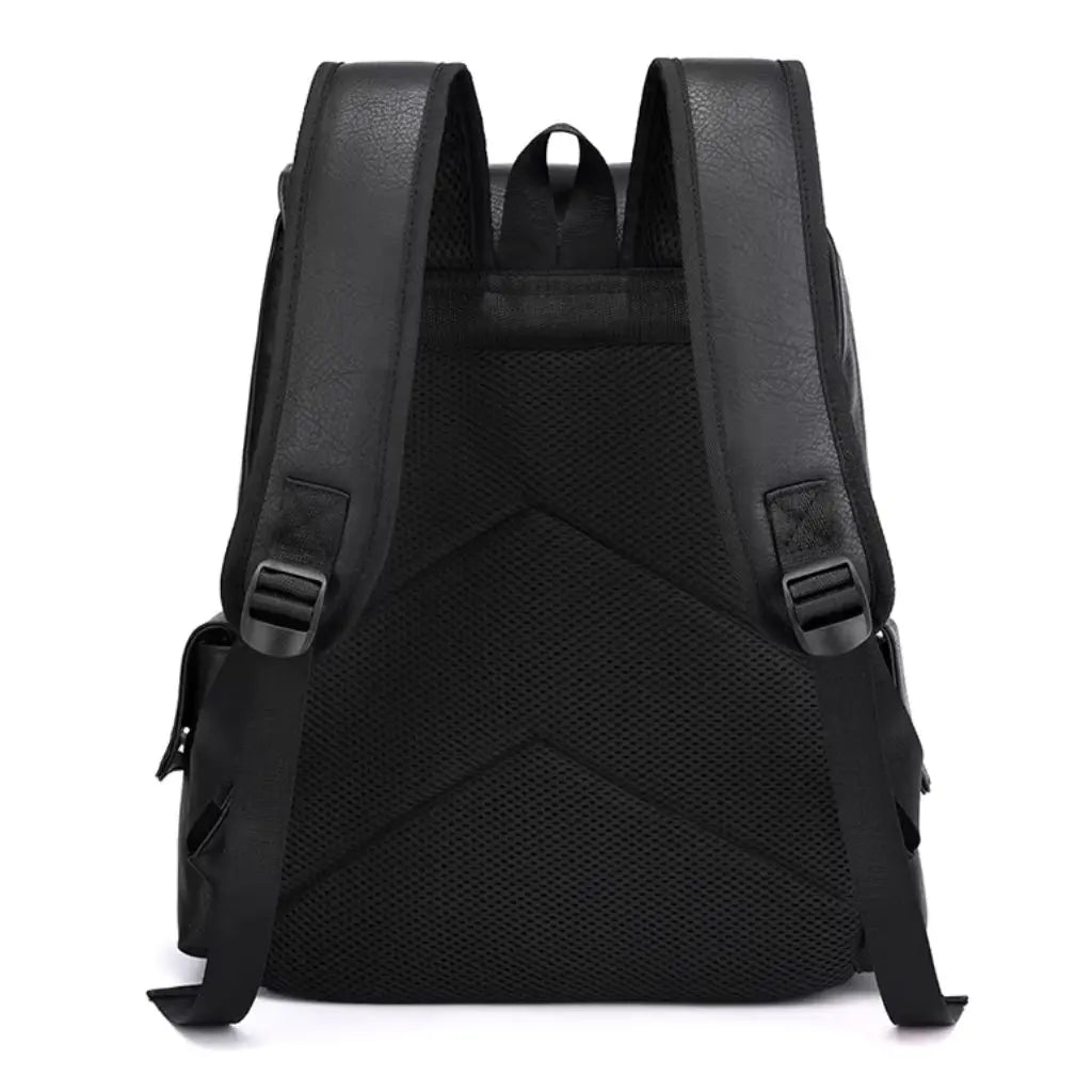 Zijaanzicht van de Heren laptop rugzak 13 inch zwart, met een extra zijvak en verstelbare schouderbanden voor optimaal draagcomfort.